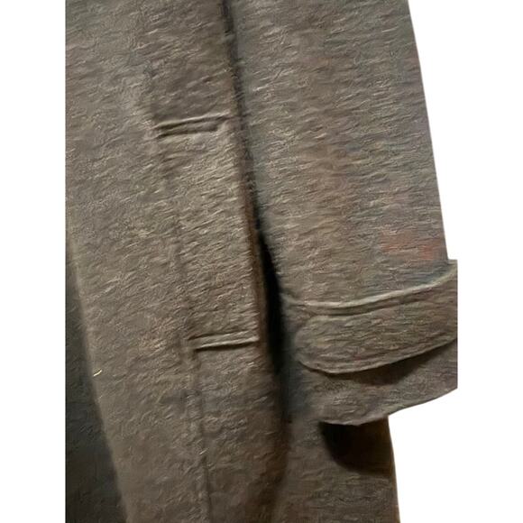 Hilary Radley 100% wool long gray jacket coat winter lined pleated women's sz 14 - Picture 6 of 11